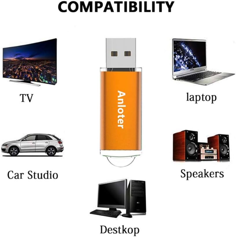 Anloter 50 x USB-Flash-Laufwerk, Speicherstick für Computer, Laptop, Mac, Tablet, Geschenk (128 MB,