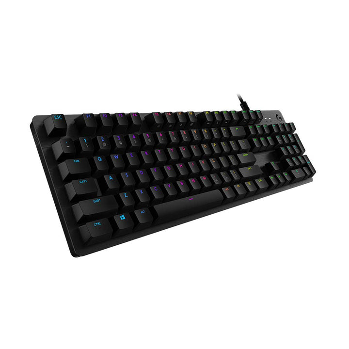 Logitech G512 mechanische Gaming-Tastatur, GX-Blue Clicky Switches, LIGHTSYNC RGB-Beleuchtung, USB-D