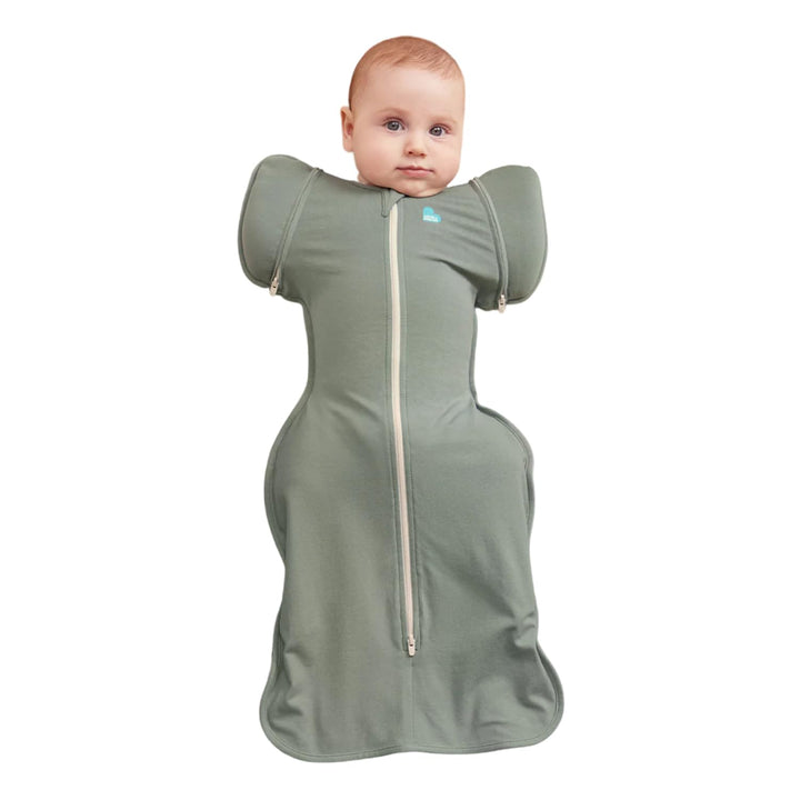 Love To Dream Wickelsack für den Übergang, Grösse M, 6–8,5 kg, Deep Olive, eng anliegende Passform F