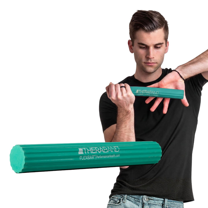 Thera-band Unisex – Erwachsene Bar Flexibler Übungsstab, grün-mittel, one Size