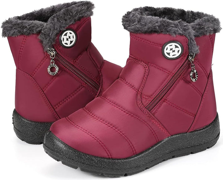 Gaatpot Kinder Winterschuhe Jungen Mädchen Winterstiefel Schneestiefel Wasserdicht Warm gefütterte S