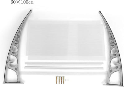 XUANYU Überdachung Haustür aus Aluminium und Polycarbonat, Vordach Haustür, Vordach für Haustür, Tür