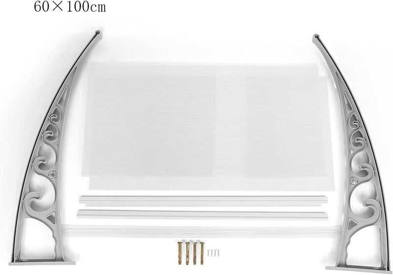 XUANYU Überdachung Haustür aus Aluminium und Polycarbonat, Vordach Haustür, Vordach für Haustür, Tür