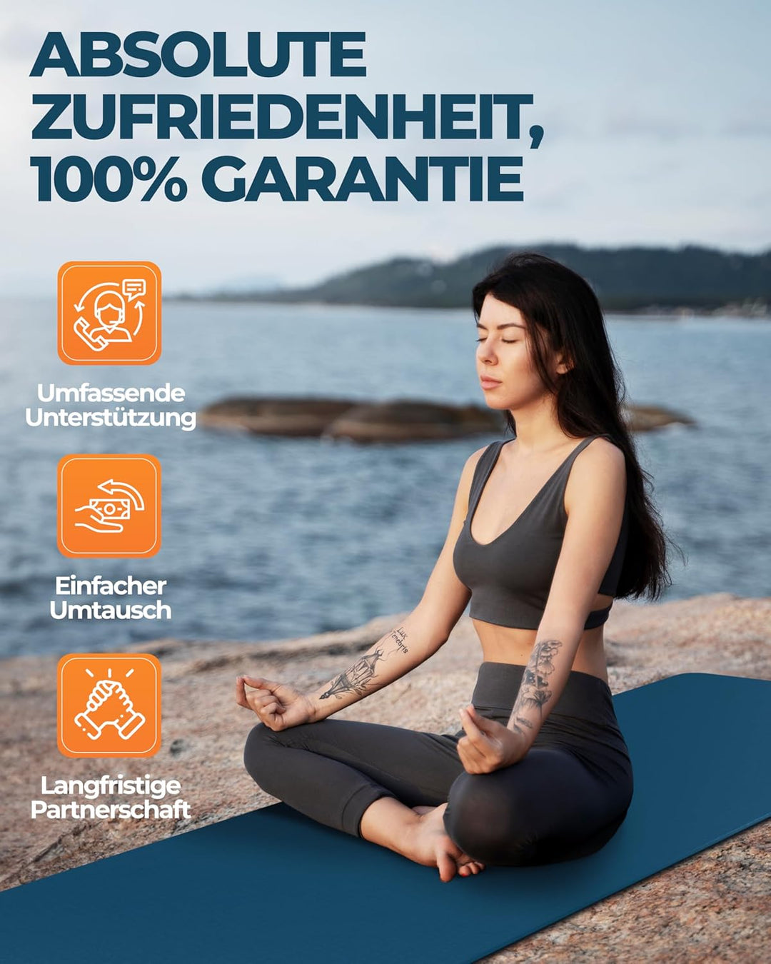 Fitleap Yoga-Matte Pro aus umweltfreundlichem TPE-Schaum. Sehr rutschfeste, schadstofffreie, hypoall
