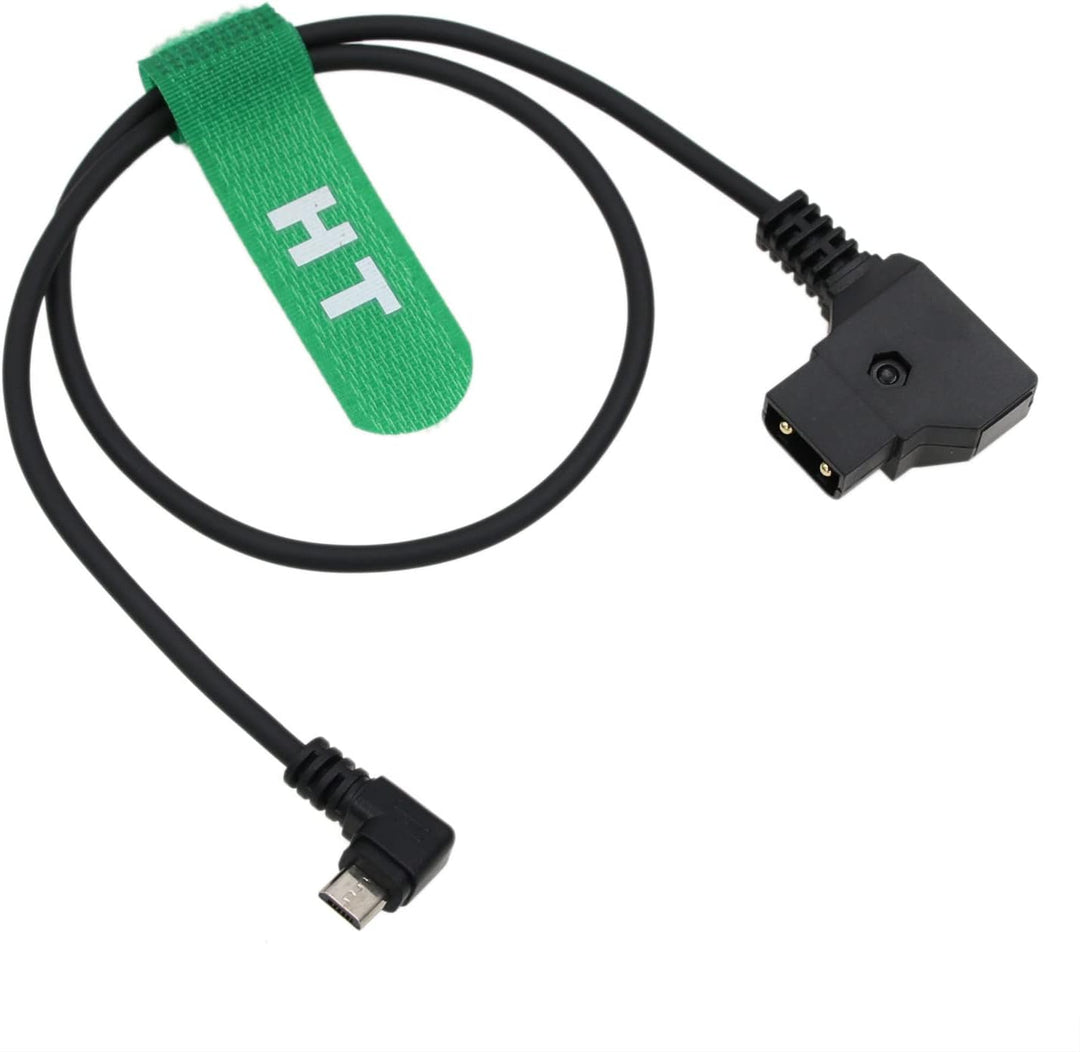 HangTon Nucleus-Nano Motor-Stromkabel P-TAP D-Tap auf Micro-USB, 90 Grad rechtwinklig, 14,8 V, 50 cm