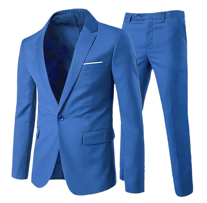 Allthemen Herrenanzug 2 Teilig Slim Fit Anzüge Business Hochzeitanzug für Männer 3XL Blau1, 3XL Blau