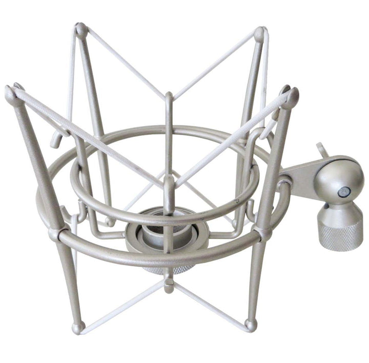keepdrum MS089SV Silver Mikrofon-Spinne elastische Halterung Shockmount für G-Track AT2020/USB+ MS08