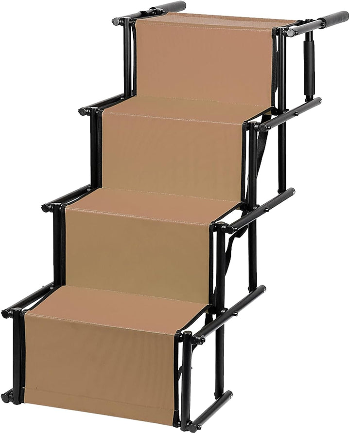 Homewell Hunderampe Auto Klappbar - Bis 70 kg Belastbar - Leicht zu Lagern - Treppe für Hunde mit Ve