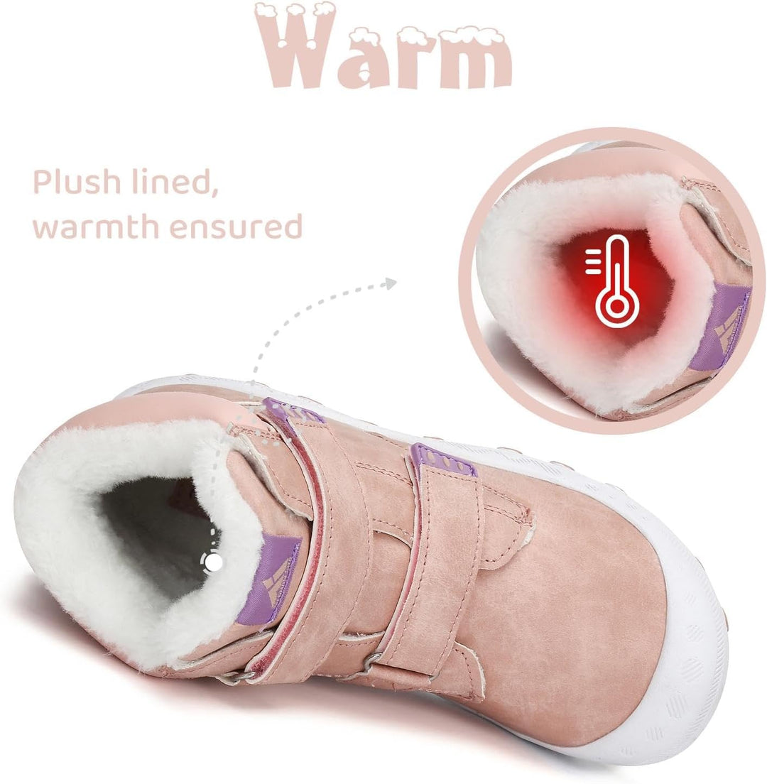 Mishansha Kinder Winterschuhe Warm Gefüttert Winterstiefel Jungen Mädchen Schneestiefel Outdoor Ruts