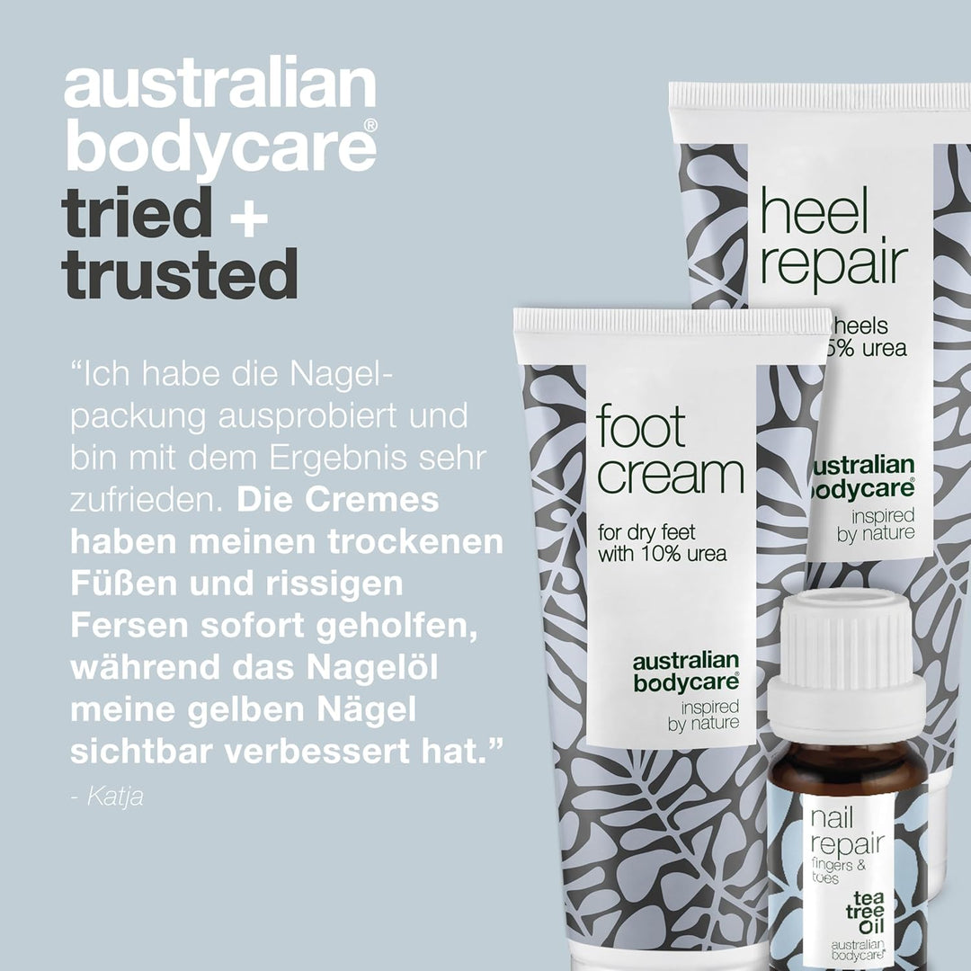 Pflege-Set für Füsse und Nägel mit Teebaumöl - Für weichere und gesündere Füsse und Nägel - Feuchtig
