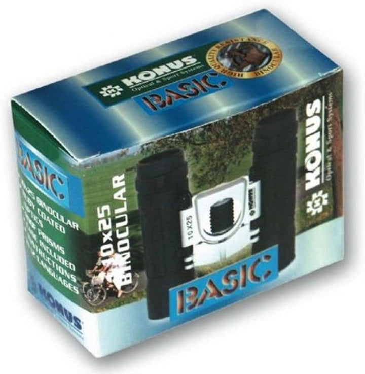 KONUS | Basic 10x25 Taschenfernglas mit Gummierung, 10x25 Zoom