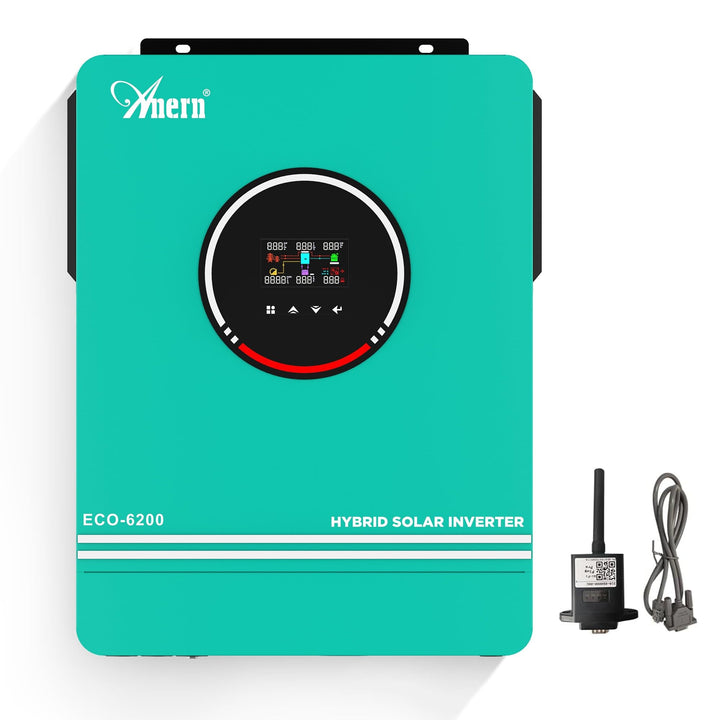 Anern 6200W Hybrid Wechselrichter Solar 48VDC mit WiFi Modul bis 220V/230V mit 120A MPPT Solarregler