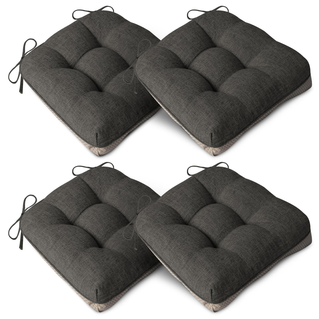 AddGrace 4er Set Sitzkissen 40 x 40cm Weiche Stuhlkissen mit 10cm Hochwertiger Polsterung für Innenb