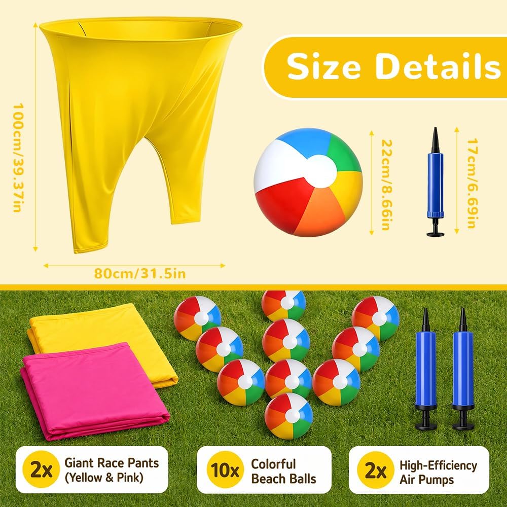 Foreverup 2 Stück Oma Hosen Hofspiel, Granny Pants Hof-Spiel,Granny Pants Yard Game, 2 lustige Oma-H
