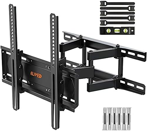 ELIVED Schwenkbare TV Wandhalterung für 26-65 Zoll Flach&Curved Fernseher oder Monitor bis zu 40kg,