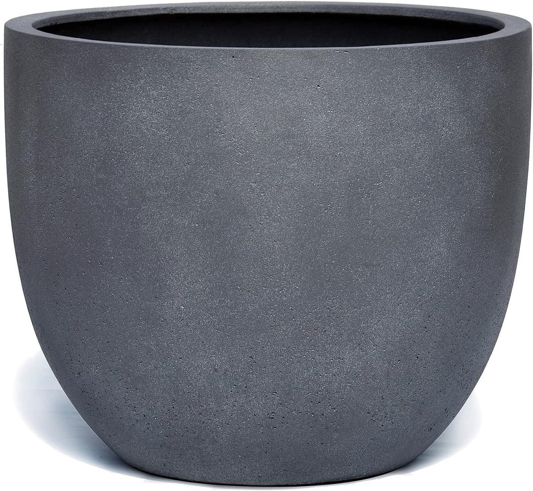 ESCHBACH® Pflanzkübel Egg Pot 40 Blei Grau Rund * 36 x 36 x 31 cm * 10 Jahre Garantie 36x36x31, 36x3