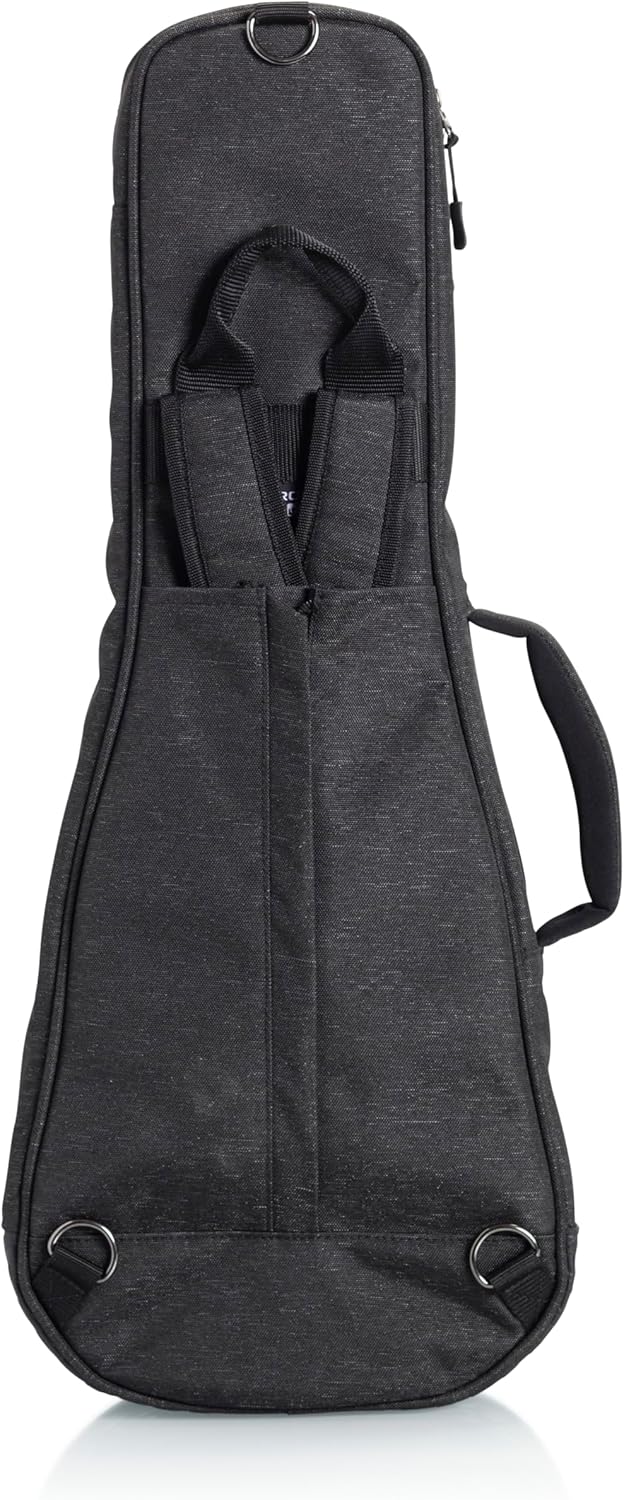 Gator Cases Transit Series Gigbag für Konzert-Ukulele, schwarze Aussenseite (GT-UKE-CON-BLK), Anthra