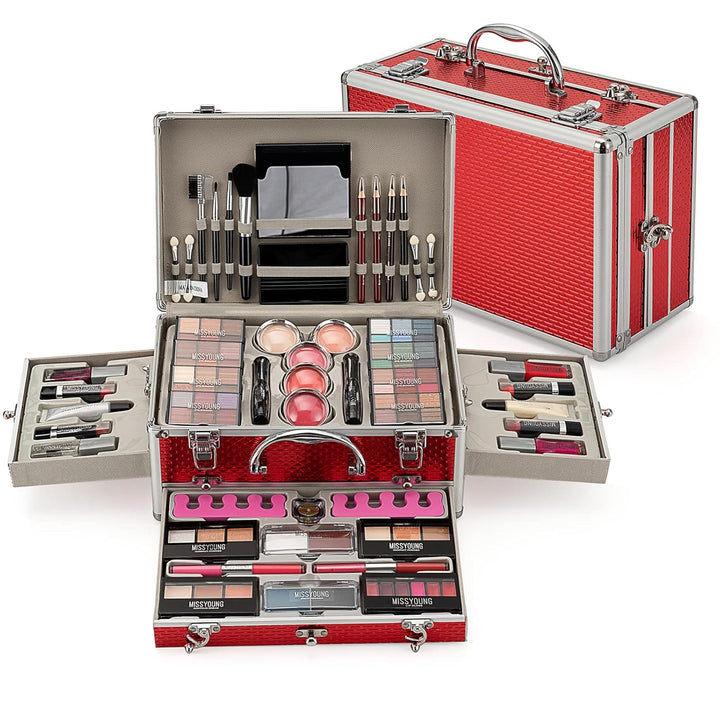 MKNZOME Schmink Make-Up Set, Professionelles Kosmetische Schmink Set mit Lidschatten Lippengloss Rou