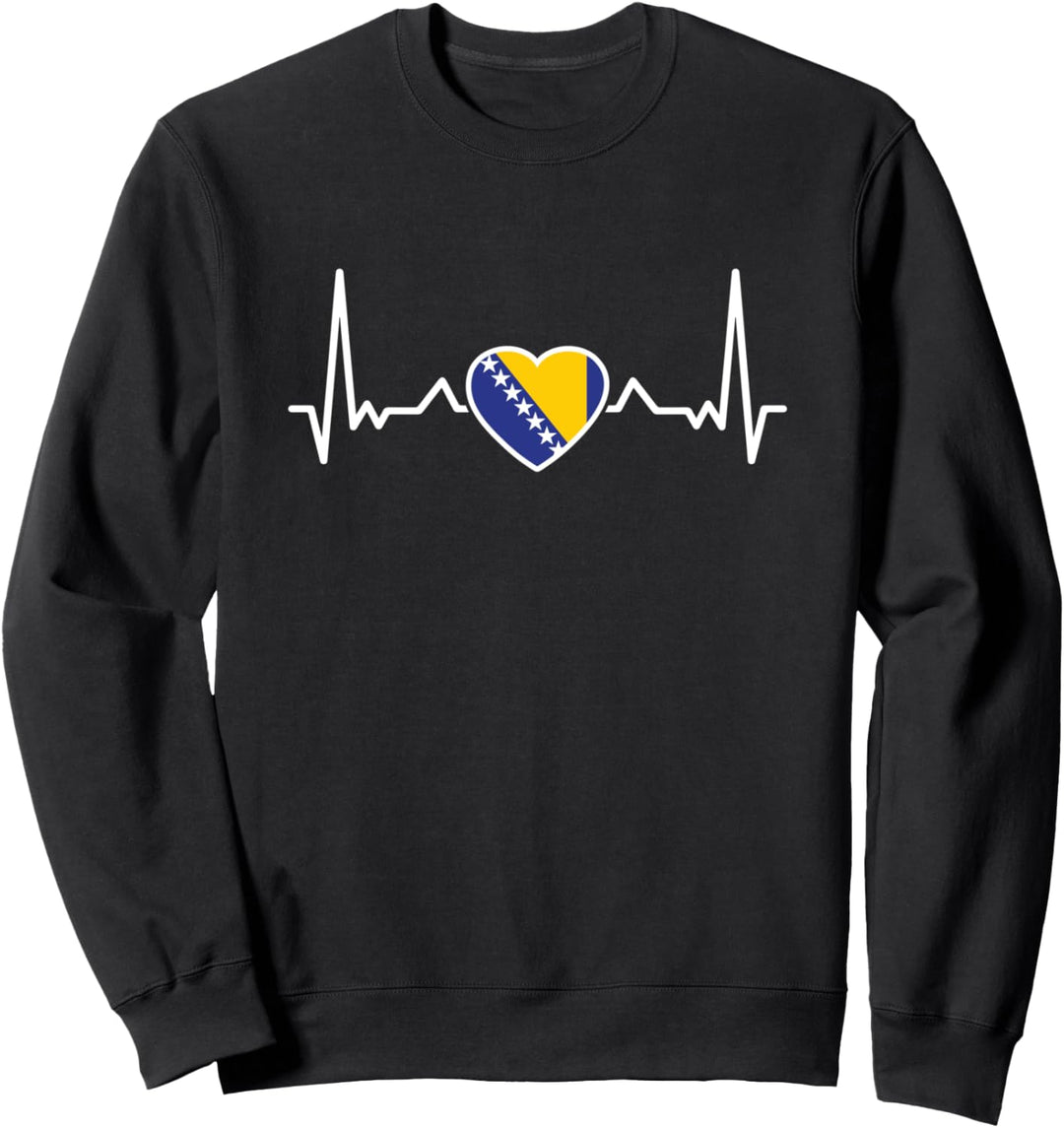 Bosnien Herzschlag Bosnische Flagge Bosnier Sweatshirt