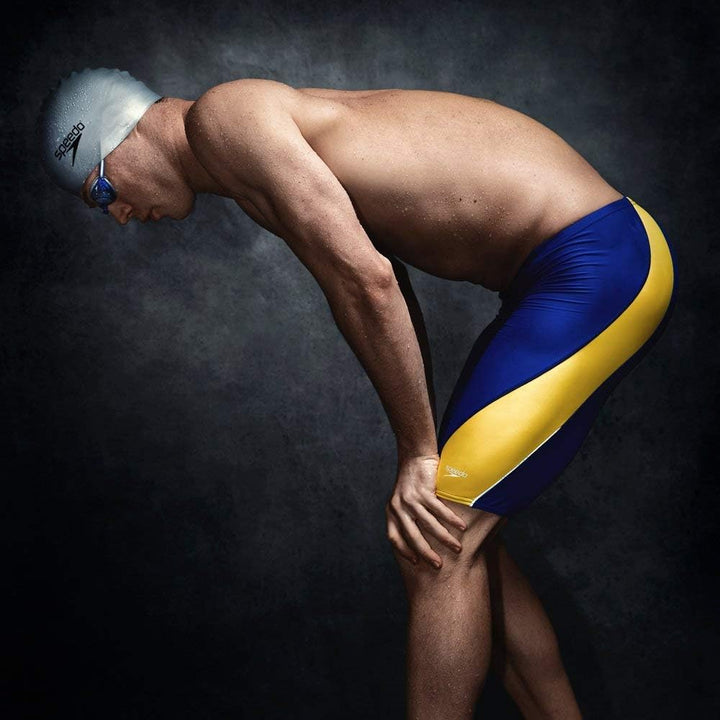 Speedo Men's Swimsuit Jammer Endurance+ Splice Team Colors Jammer 22 Schwarz/Blau, 22 Schwarz/Blau