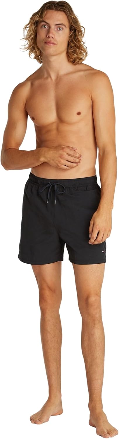 Tommy Hilfiger Bodeshorts Gummibund Tunnelzug Logo dunkelblau XS Black (Black), XS Black (Black)