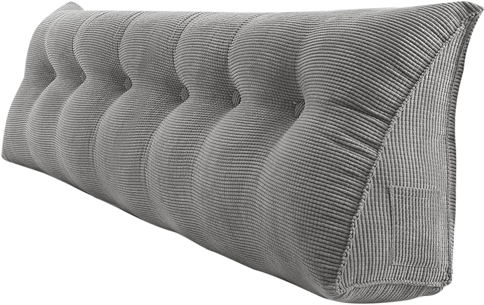 Lesekissen für Bett oder Sofa, dreieckig, Rückenlehne, Sofakissen, Kopfteil Baby, abnehmbare Hülle,