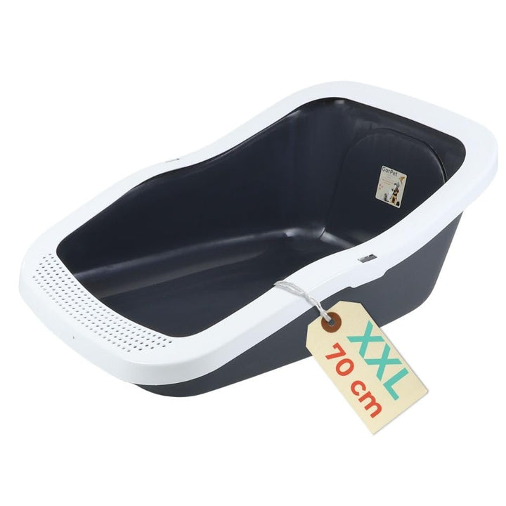 XXL Katzenklo Katzentoilette gross Grosses Katzenklo 70 cm Katzen Klo offen Katzenklo hoher Rand Kat