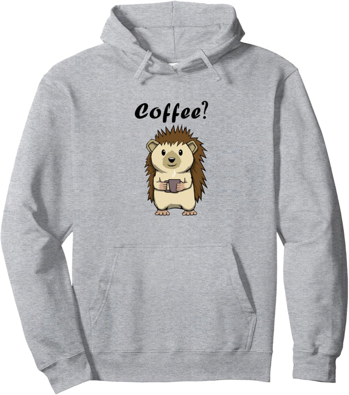 Niedlicher Igel Kaffee Lazy Monday Office Pullover Hoodie