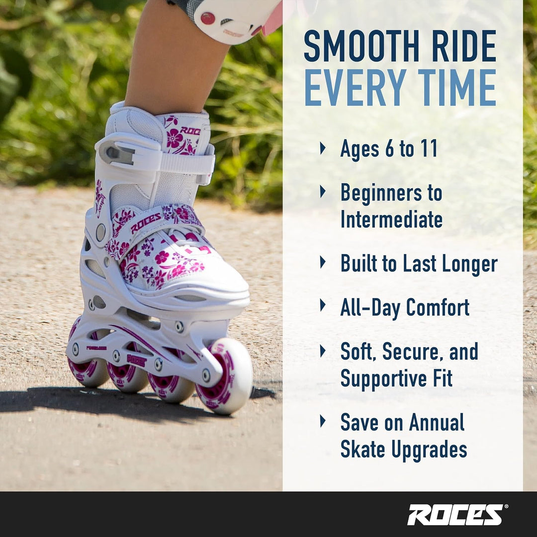 Roces Mädchen Inline-skates Compy 8.0 30-33 white/Violet, 30-33 white/Violet