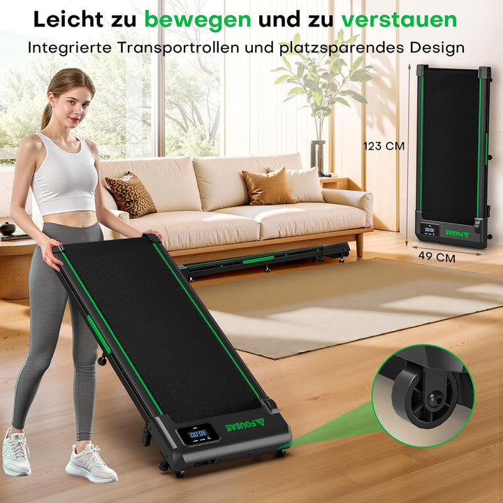 FOUSAE Walking Pad, 1-10 km/h Laufband für Zuhause mit 9% Steigung, 2.5HP Walking Machine für Zuhaus