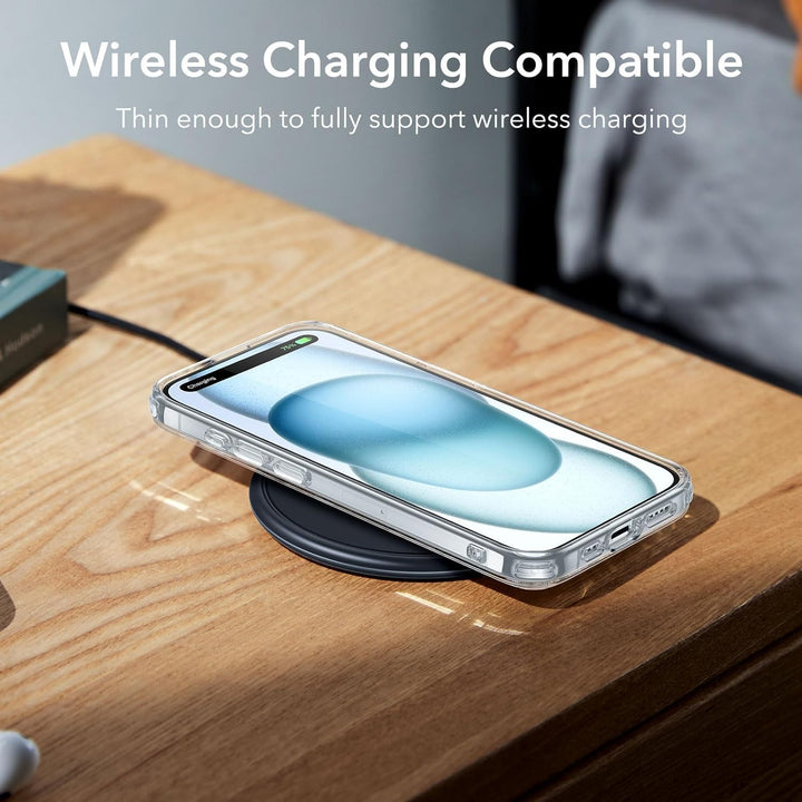 ESR für iPhone 15 Plus Hülle, klares Silikon Case, stossfeste dünne Abdeckung, vergilbungsbeständige