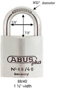 ABUS Fahrradschloss 88/40 Prestige Plus Chrom 40 mm 40mm, 40mm