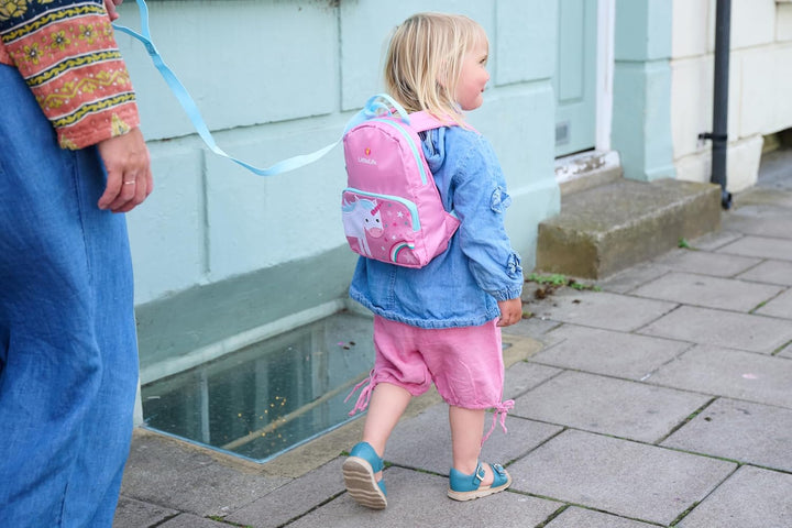LittleLife Freundliche Gesichter Tier Kleinkind Rucksack mit Sicherheit Zügel Einhorn, Einhorn