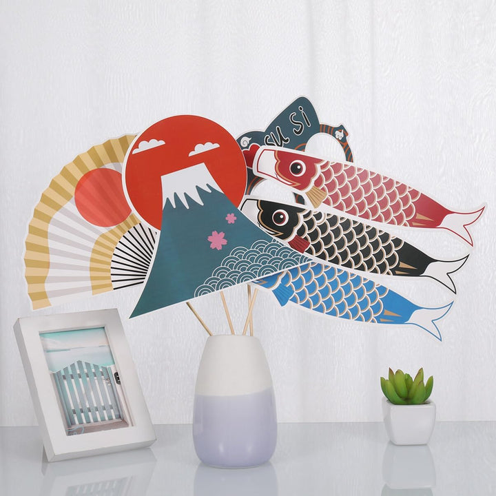 Amosfun Japanische Party Foto Requisiten Set 20 Stück Selfie Zubehör Handgehaltene Fotobooth Props F