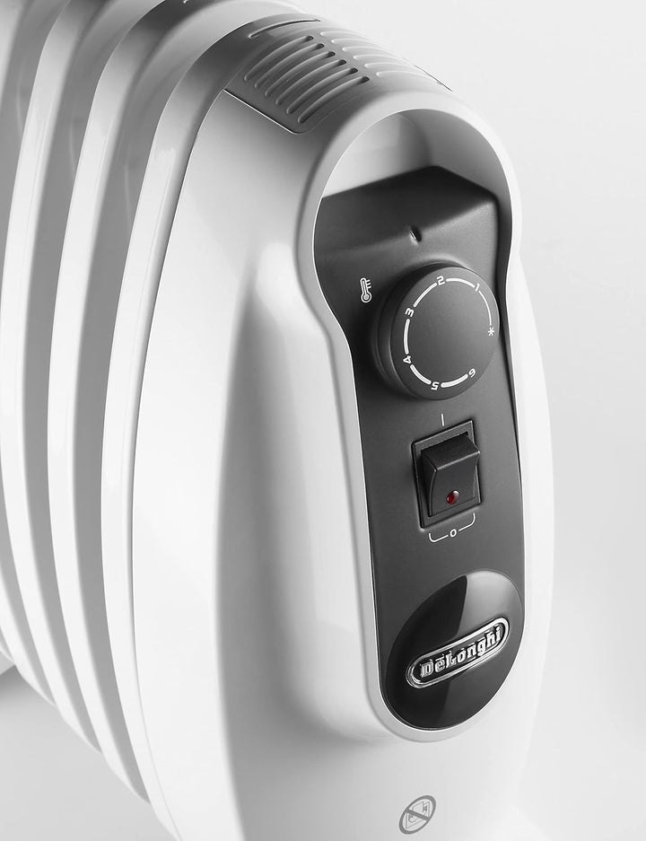 De'Longhi TRNS0808.M Ölradiator, kompakter mobiler Heizkörper Nano, weiss 800W, 800W