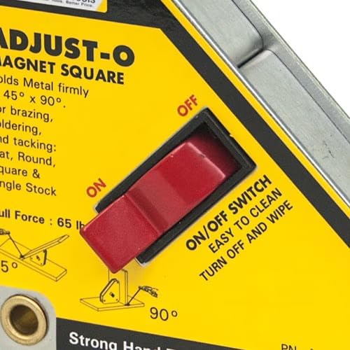 Strong Hand Tools, Schwerlast, einstellbarer Vierkantmagnet, Ein/Aus-Schalter, Zugkraft: 40 kg, 4.37