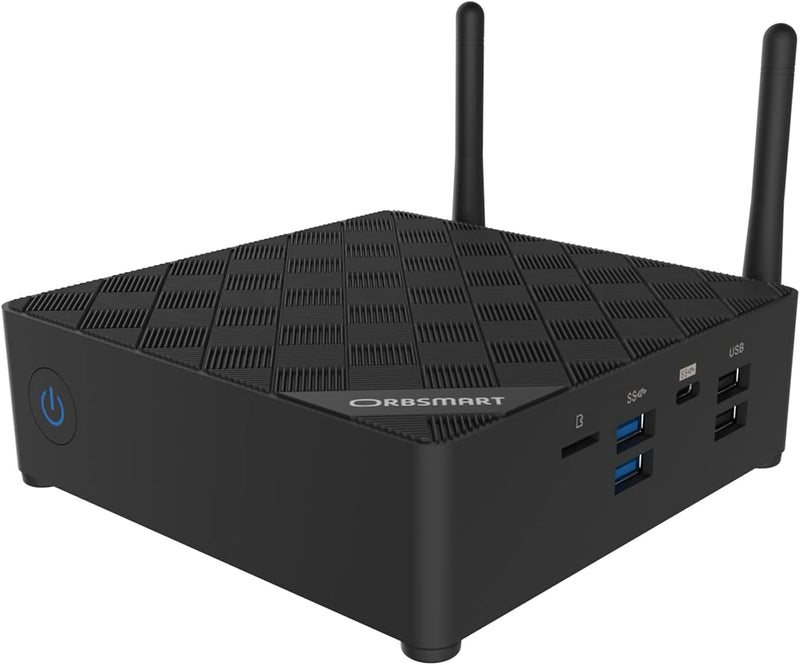 Orbsmart AW-15 Mini PC Windows 11 Pro 4K Desktop-PC | Computer | lüfterlos | lautlos | stromsparend