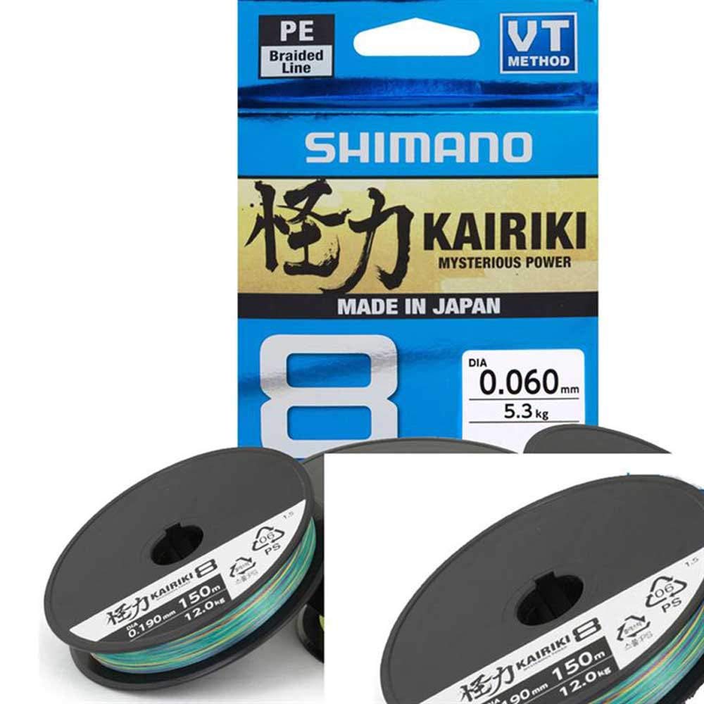 Shimano Kaïki 8, 300 Meter, Mehrfarbig, geflochtene Angelschnur, 59WPLA68R2 0.35mm / 39.5kg, 300m, 0