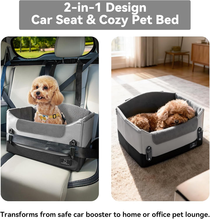 A 4 Pet Hundeautositz Hundesitz kleine Hunde mit Gurtbefestigung, Autositz Hundesitz Rückbank Beifah