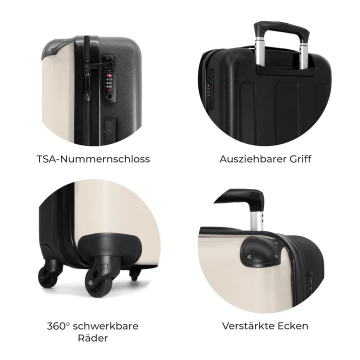 NoBoringSuitcases.com® Koffer Kinder Gross 67x43x25 cm Reisekoffer Kinderkoffer 4 Rollen Leicht Koff