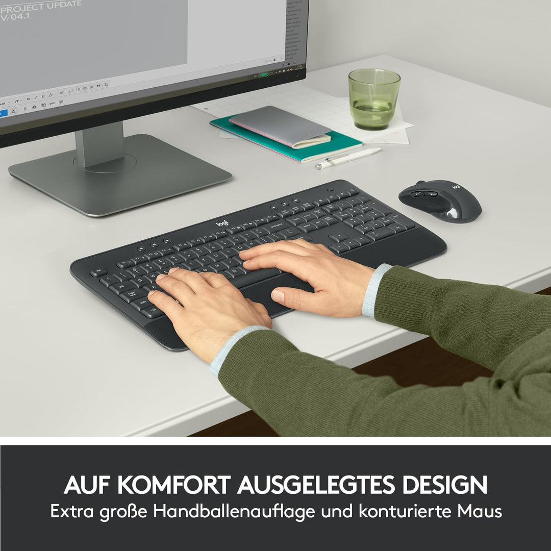 Logitech MK545 Advanced Wireless Keyboard and Mouse Combo Niederländisches QWERTY-Layout - Schwarz