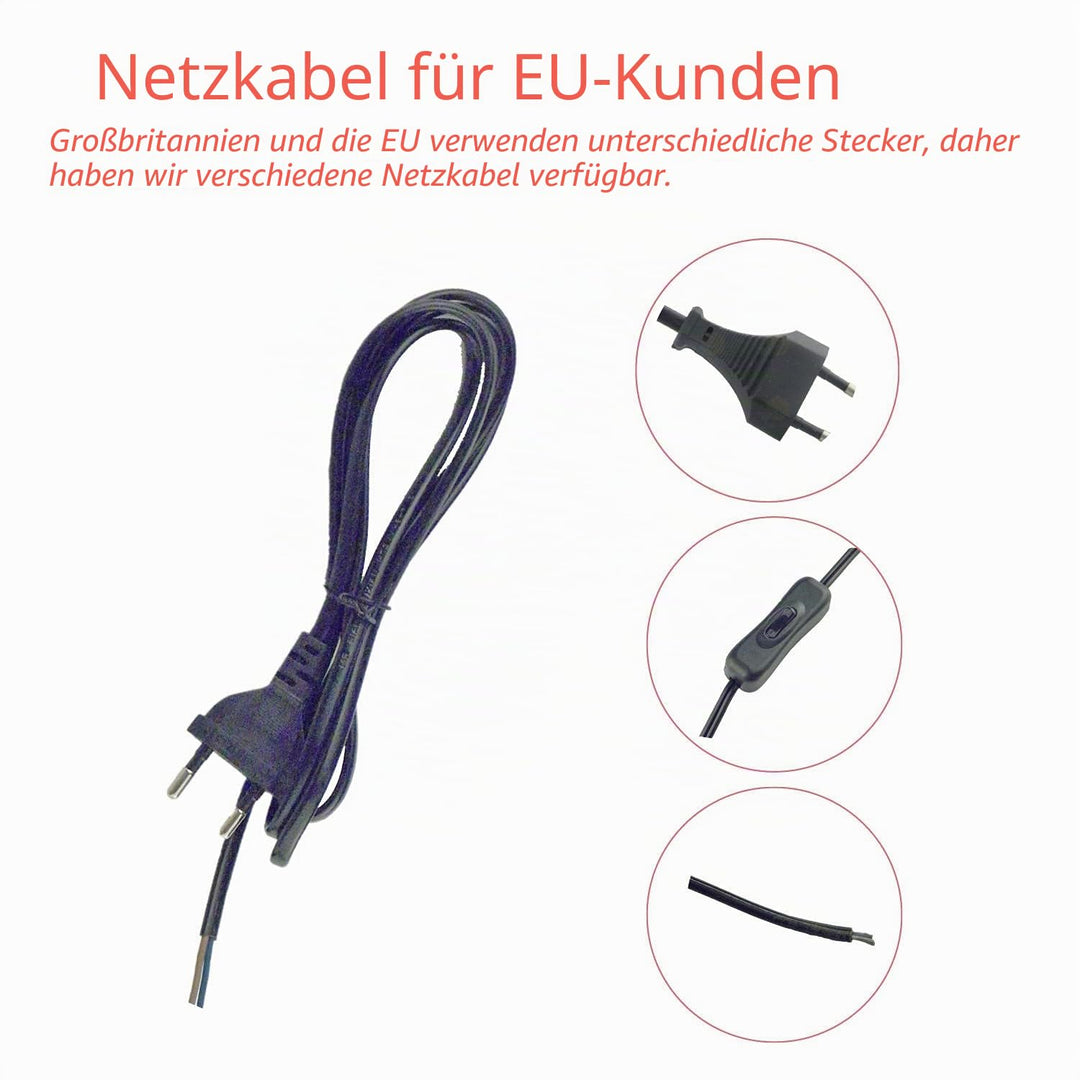 CHANCS 68KTYZ 15RPM 220V Getriebemotor Synchron und hohe Härte Halterung und Netzkabel Schalter Stec