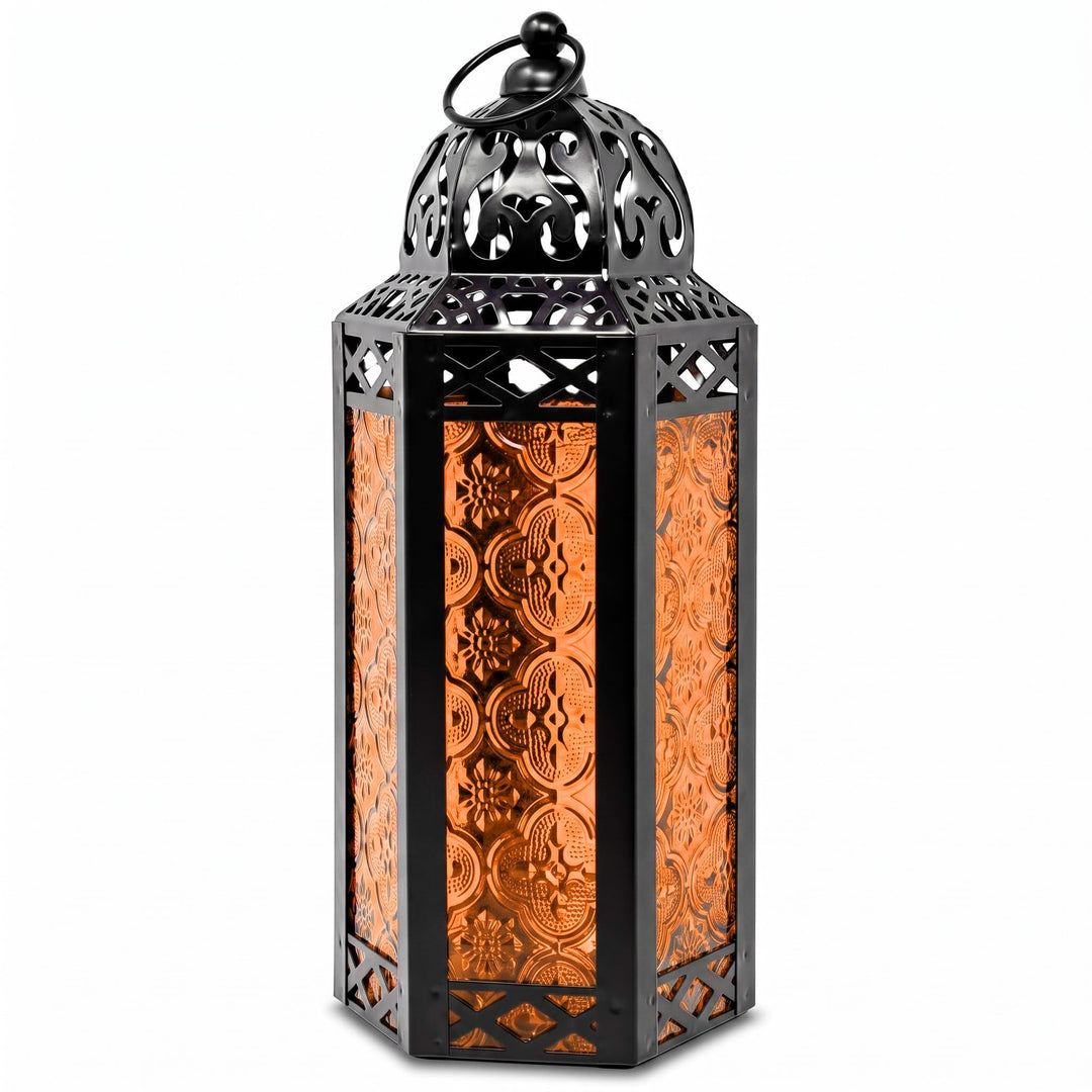 Vela Lanterns Marokkanische Lampenlaterne, dekorativer Kerzenhalter für Innen- und Aussenbereich, He