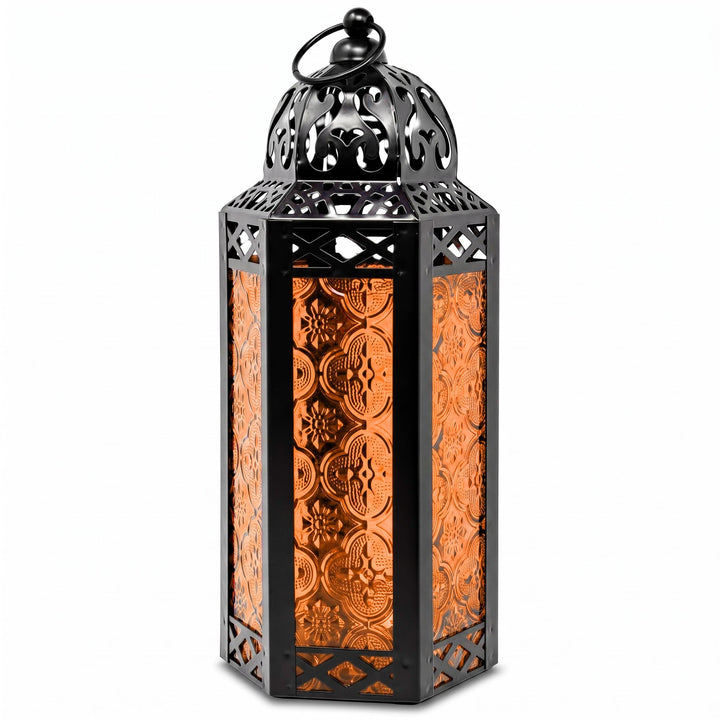Vela Lanterns Marokkanische Lampenlaterne, dekorativer Kerzenhalter für Innen- und Aussenbereich, He