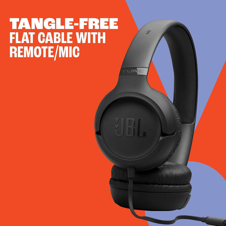 JBL Tune 530 Comfort-Fit Wired On Ear Kopfhörer mit Mikrofon, JBL Reiner Bass-Sound, EQ-Voreinstellu