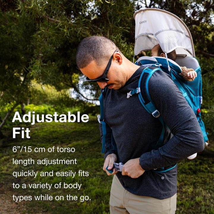 Osprey Poco Child Carriers - Deluxe child cokpit - Buil-in sunshade - Breathable Suspension - Adjust