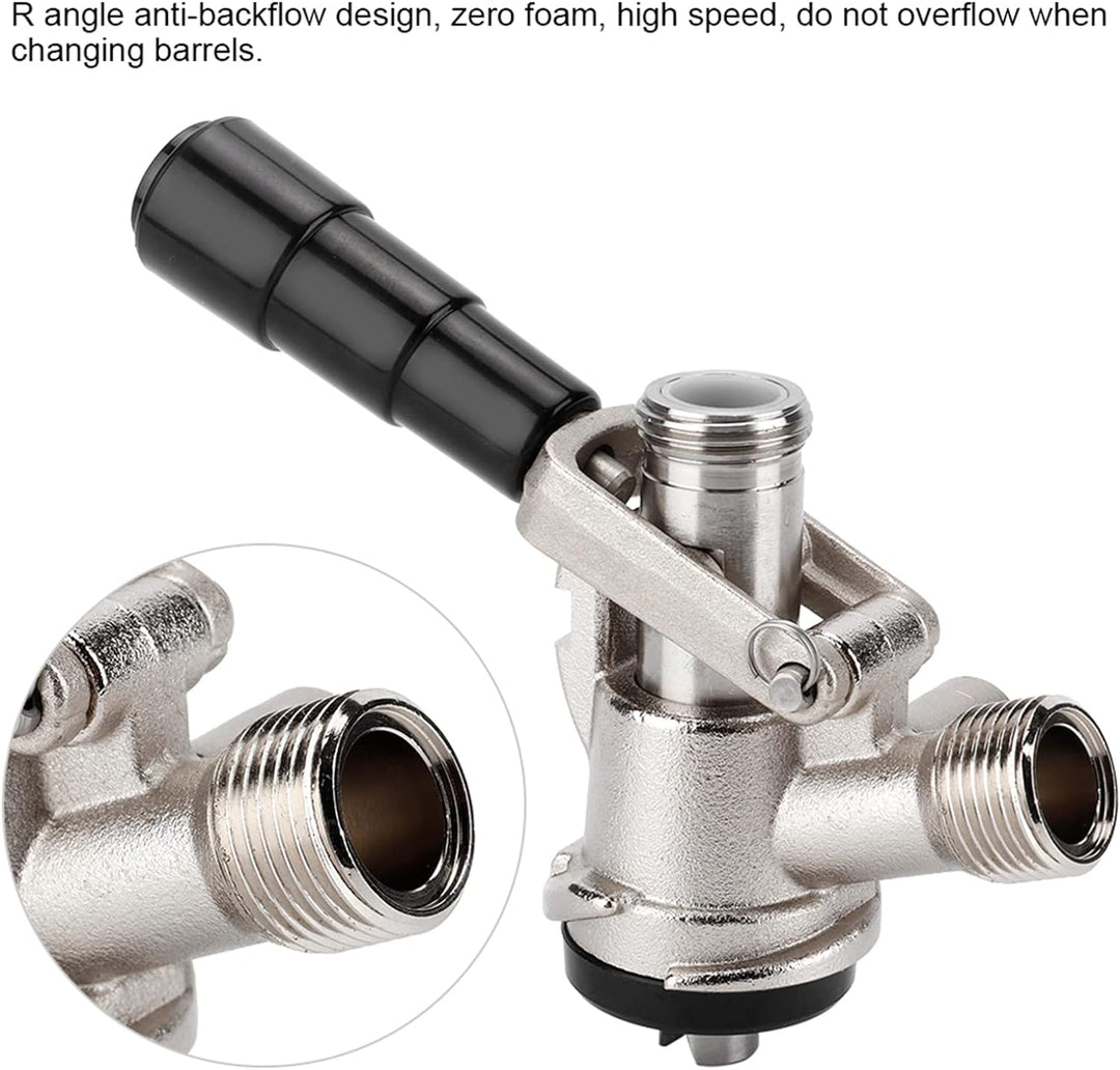 Bierspender, Keg-Koppler, G5/8 Gewinde S-Typ Fassbier-Spender, langlebiger Bierhahn, S-Typ-Fass-Bier