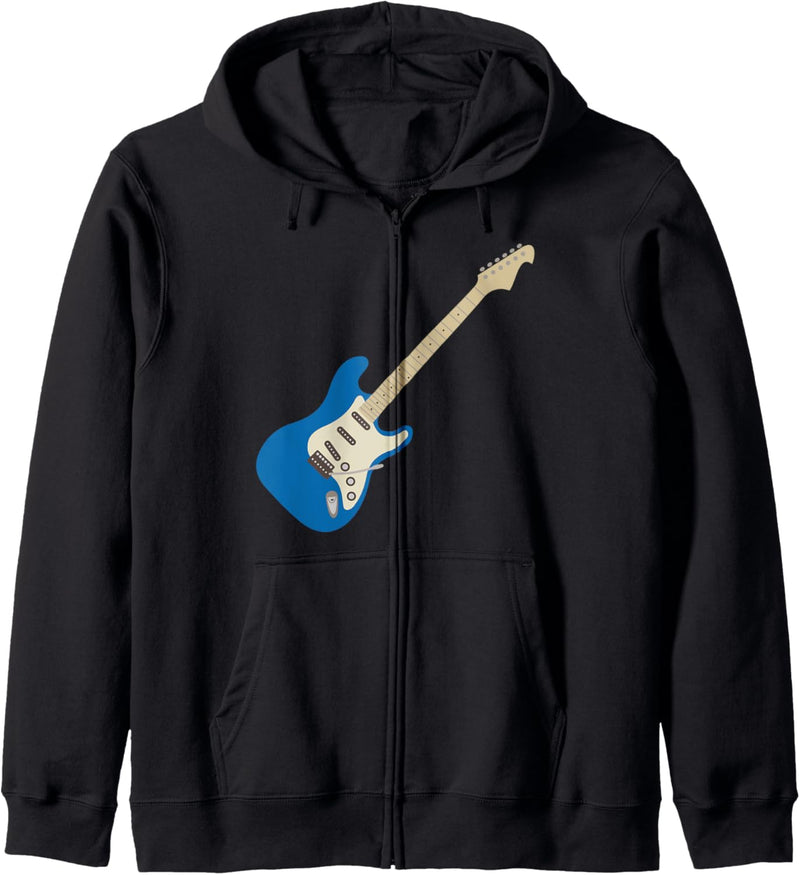 Blaue E-Gitarre Kapuzenjacke