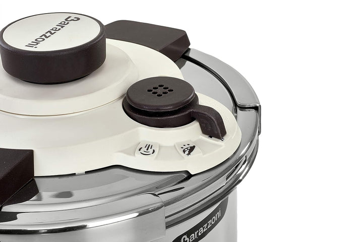 Barazzoni Facile Schnellkochtopf Easy Dual System einfach, Fassungsvermögen 4,5 l, Ø 22 cm, Edelstah