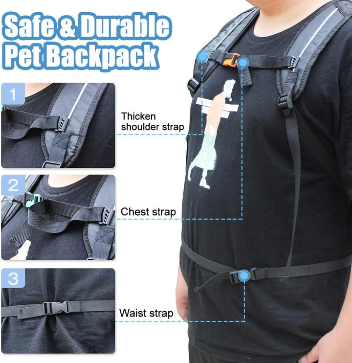 Woolala Hunderucksack-Rucksack für Welpen, Rucksack mit wasserdichter Auskleidung, vorne herausnehmb